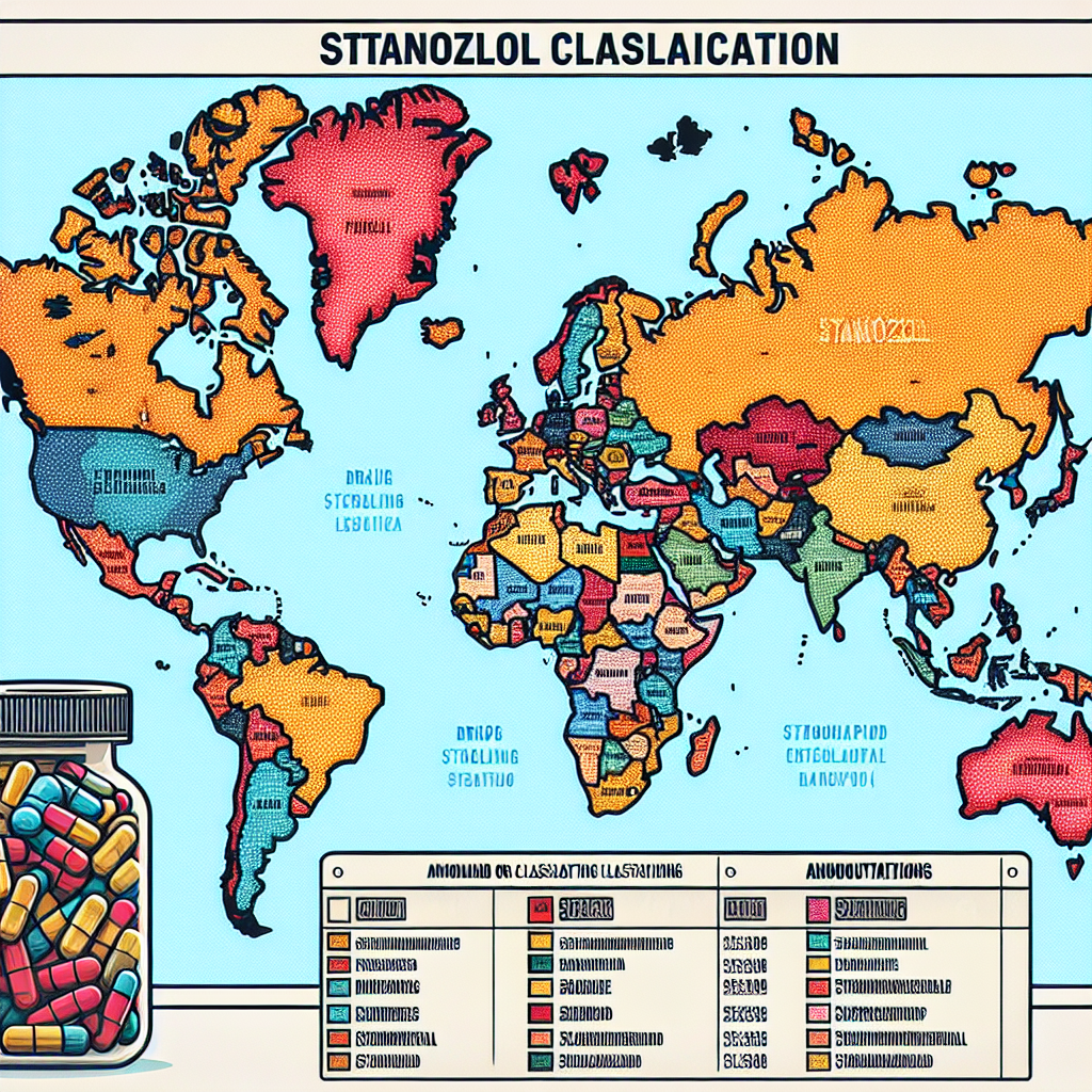 Drug scheduling of stanozololo compresse by country